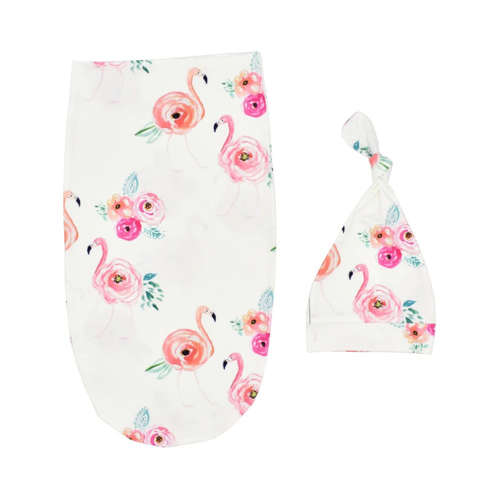 Flamingo Print Swaddle Wrap